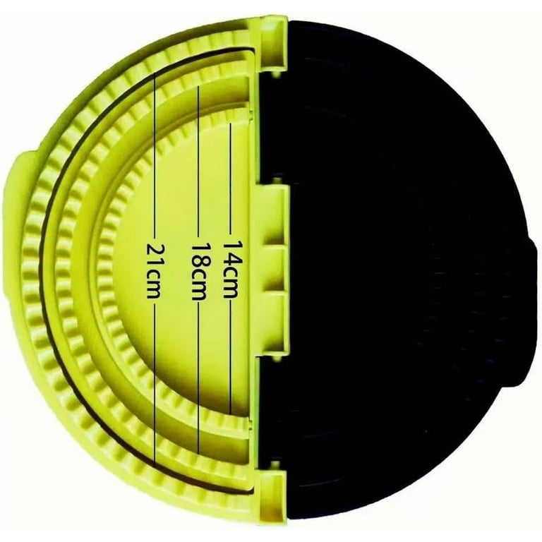 3-in-1 Tortilla Sealer & Crimper, Adjustable Size for 6"-12" Crust, Detachable Shark Tooth Design, BPA-Free, Dishwasher Safe - Makes Sealed Quesadillas, Tacos, Burritos, Dumplings (Yellow & Black)