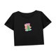 thumbnail image 5 of Camiseta corta informal para mujer, camiseta recortada a la moda de verano para viaje de oficina para mujer S, 5 of 7