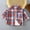 Red, variant on ATOGUTA Boys Short Sleeve Shirts Kids Casual Short Sleeve Western Pearl Snap Button Plaid Shirt Red, 1-11 Years