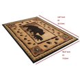 thumbnail image 4 of Handcraft Rugs Cabin Rug  Lodge, Cabin Nature and Animals Area Rug  Modern Geometric Design Cabin Area Rug  Abstract, Brown/Green/RedMother Bear/Cub/Footprint 8x10 feet, 4 of 8