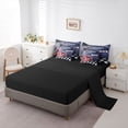 thumbnail image 5 of Homewish Racing Car 7pcs Bedding Comforter Set,Speed Extreme Sport Queen Bedding Sets,White Black Ckeckered Flag Queen Sheet Sets For Boys Kids,Breathable Home Decor Reversible, 5 of 8