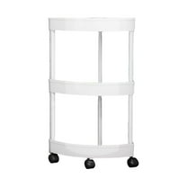 Mobile Bathroom Corner Shelf Kitchen Living Room Storage Organizer For Snacks Toiletries Three Tier Rolling Cart With Wheels