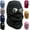 Black, variant on Winter Thermal Hat with Glasses, Windproof Fleece 4 in 1 Hat with Detachable Face Mask for Ski Cycling Outdoor