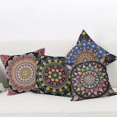 thumbnail image 2 of LAICAIW Mandala Pillow Covers 16x16 Inch, Hippie Bohemian Decorative Throw Pillow Covers Square Cotton Linen Boho Couch Pillow Cases for Home Decor, Set of 4 (No Insert Included), 2 of 7