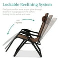 thumbnail image 6 of Best Choice Products Oversized Zero Gravity Chair, Folding Recliner w/ Removable Cushion, Side Tray - Woodland Brown, 6 of 8