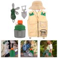 thumbnail image 3 of Miangastore 1 Set of Kids Explorer Kit Vest Hat Shovel Kettle Compass Kit Kids Cosplay Explorer Kit, 3 of 8