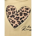 thumbnail image 4 of Toddler Girl Clothes Ruffle Short Sleeve Tops and Leopard Print Shorts Outfits Set Brown 2-3 Years, 4 of 7