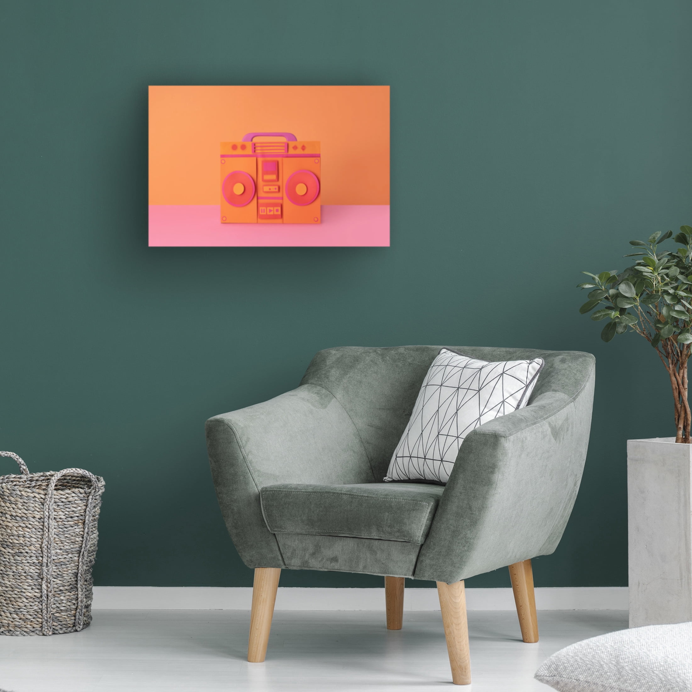 Canvas Wall Art - Julia Ramiro 'Radio' Wall Art for Living Room, Bedroom, or Office Décor by Trademark Fine Art - 32 x 22 Inches