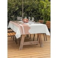 thumbnail image 3 of Outdoor Tablecloth with Umbrella Hole for Patio/Picnic/Party/Camping, Orange Striped Waterproof Table Cloth Rectangle Table Cover Washable, Abstract Modern Geometric Stripes (60"x 120"), 3 of 8