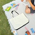 thumbnail image 4 of Koolmox Bolsas De Lona 6 Unidades De 17 X 14 X 3,9 Pulgadas, Bolsas De Lona Resistentes Con Asas Reforzadas Y Parte Inferior Ensanchada, Bolsa De Mano Reutilizable Lavable A Granel En Blanco Para Manu, 4 of 5