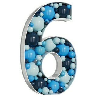1pc Number Frame Mosaic Numbers For Balloons Large Cardboard Number For  Birthday Decoration 