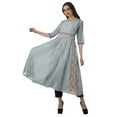 thumbnail image 2 of Moomaya Women's Printed Anarkali Kurti Pant Set “ Ethnic Clothing Sets For Women, 2 of 8