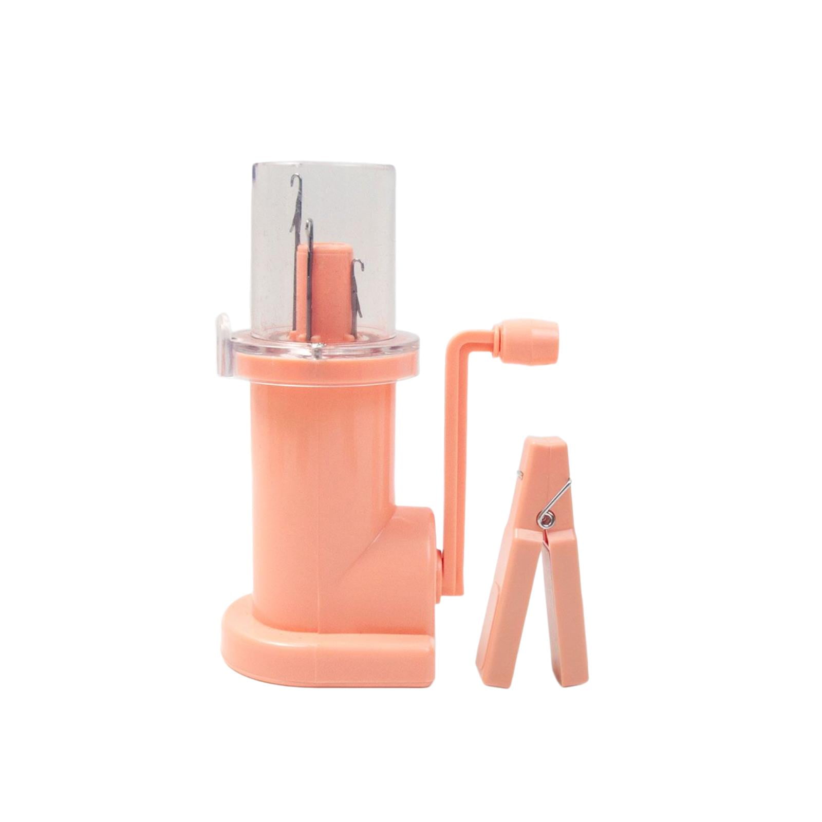 Hand Knitting Machine Compact Manual Portable DIY Darning Patching Tool set Pink