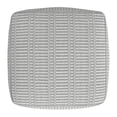 thumbnail image 3 of Simpli Home Safford 20 inch Wide Boho Outdoor/Indoor Square Pouf in Grey/White Recycled Polyester, Assembled, 3 of 9