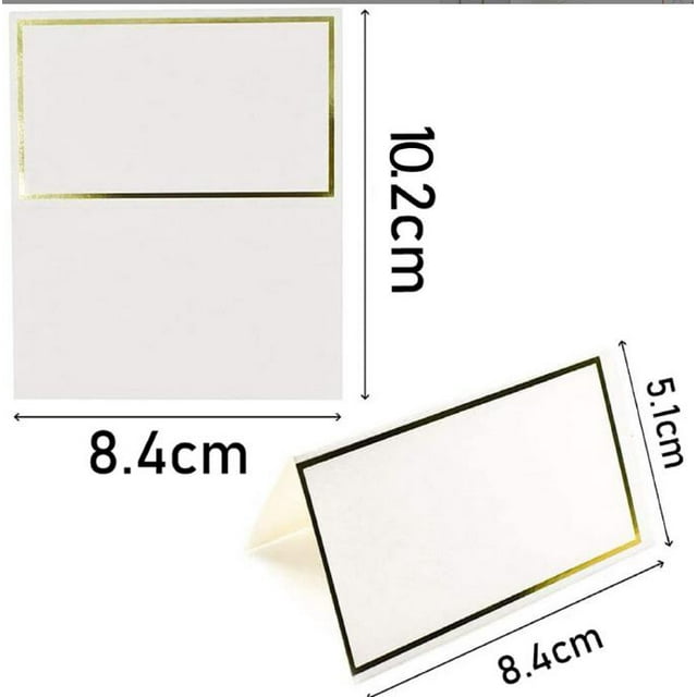 40Pcs Place Cards Blank Table Name Place Cards With Gold Foil Stamping 40pcs-place-cards-blank-table-name-place-cards-with-gold-foil-stamping