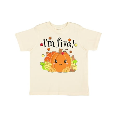 

Inktastic I m Five- Pumpkin Birthday Autumn Gift Toddler Boy or Toddler Girl T-Shirt