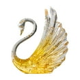 thumbnail image 4 of Centro de mesa de topper de la estatua de la estatua del cisne, figura de pájaro resina escultura de ganso para fiesta de bodas inaugurando Navidad Oro 15x185x235cm, 4 of 8