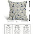 thumbnail image 5 of Navy Blue Pumpkin Fall Pillow Covers 20x20 Set of 2 Autumn Themed Thanksgiving Harvest Print Decorative Throw Pillows Outdoor Farmhouse Pillowcases Cushion Case Seasonal Decor for Couch Sofa Bed, 5 of 6