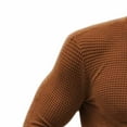 thumbnail image 5 of VBTAPA Waffle Long Sleeve Shirts for Men Slim Fit Stretch Workout Shirt Lightweight Textured Knit Thermal Underwear Tops Brown M, 5 of 7