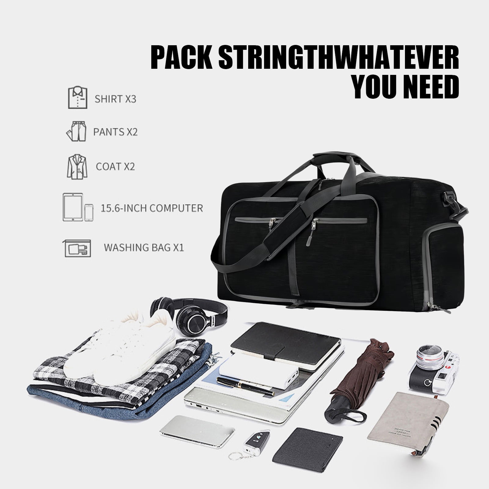Storage Travel Luggage Bag For Men Foldable Travel Luggage Bag With Shoe Compartment Travel Bag For Men And Women