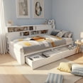 thumbnail image 3 of Full Size White Daybed with Storage - Multifunctional Bedroom Bed Frame, 3 of 6