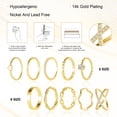 thumbnail image 3 of Lancharmed Ring Set 14K Gold Plated Rings 10Pcs Size 8 Gifts for Sister, 3 of 8