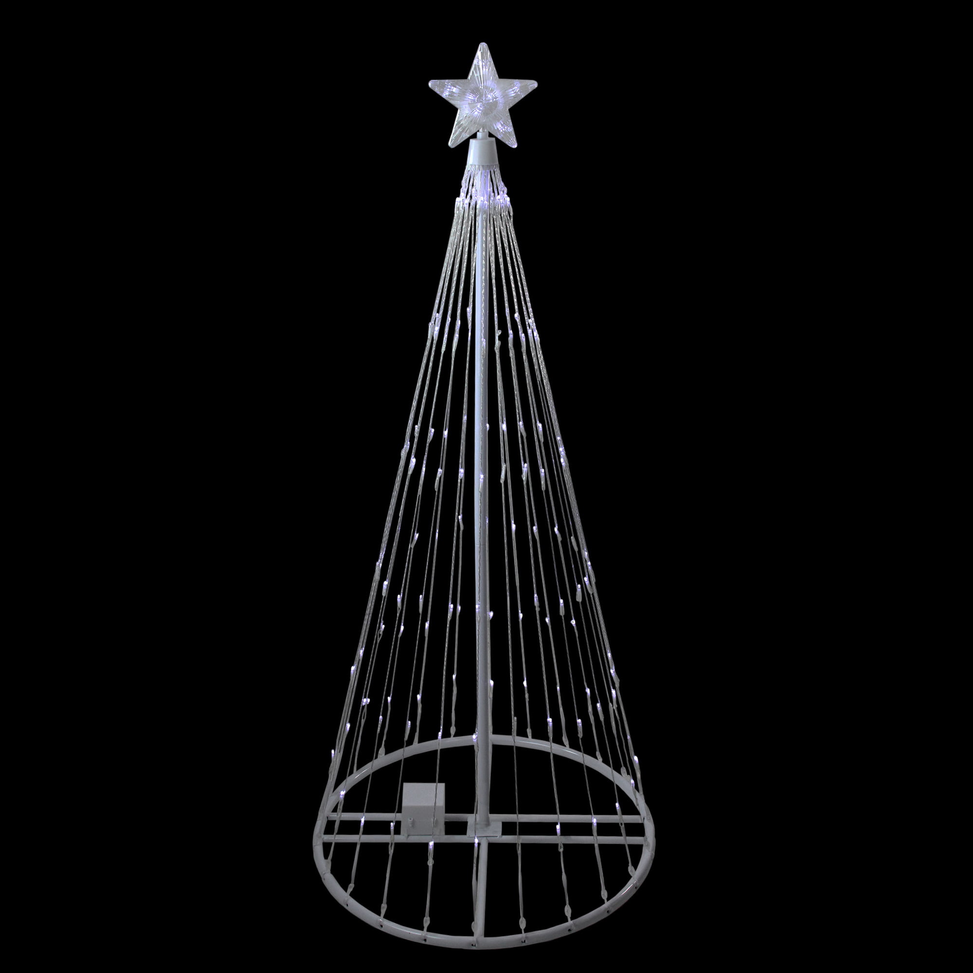 Northlight 4' Polar White LED Lighted Show Cone Christmas Tree Outdoor ...