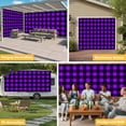 thumbnail image 6 of Black Purple Plaid Garage Door Cover Banner 7 x 16 FT, Farmhouse Simple Buffalo Checked Garage Door Curtains Backdrop with Grommets for Indoor Outdoor Wall Party Porch Yard Decorations Background, 6 of 9