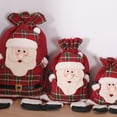 thumbnail image 3 of Bewildely Bolso con cordón de Navidad de Papá Noel, juguetes de caramelo, bolso de mano de tela no tejida de Navidad, bolso de felpa corto, envoltura de Kits de decoración para fiestas L Bewildely HA069983-01B, 3 of 6