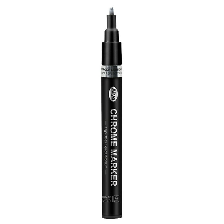 BetterZ Marker Pen Waterproof High-gloss DIY Supplies Liquid Chrome Paint  Pen for Model Silver B