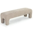 thumbnail image 4 of Safavieh Tamlyn Performance Wood and Fabric Bench in Light Brown, 4 of 9