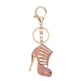 thumbnail image 3 of Key Ring High-heeled Shoes Ornament Metal Crystal Key Decorative Handbag Pendant Ring Decorative Handbag Pendant, Pink, 3 of 8