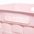 Your Zone Child and Teen Plastic Wide Weave Pink Stacking Storage Bin