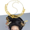 thumbnail image 1 of Cadena para la cabeza, joyería, diadema, decoración para mujer, aleación, moda, cadena para la frente, para fiesta de graduación, disfraz de Oro, 1 of 10
