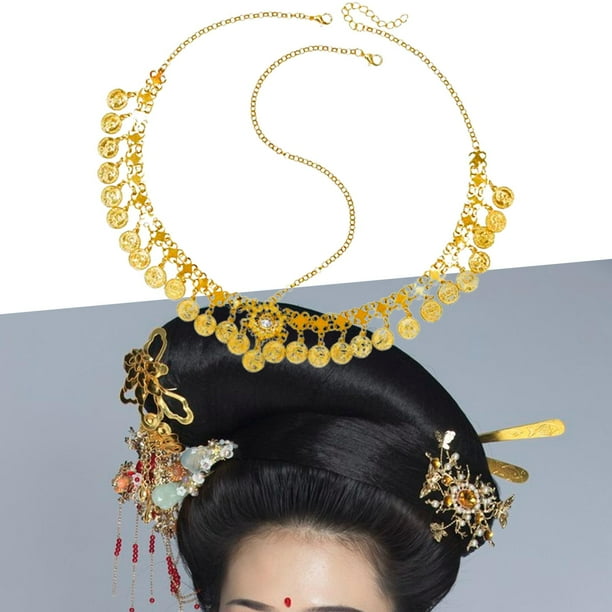 Cadena para la cabeza perfecl joyería de aleación para mujer diadema de moda para baile de Oro