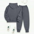 thumbnail image 4 of Women Sweatsuit 2 Piece Hoodie Long Sleeve Sweatshirt with Wide Leg Pants Lounge Fall Fashion Must Haves Women'S Activewear, 4 of 7