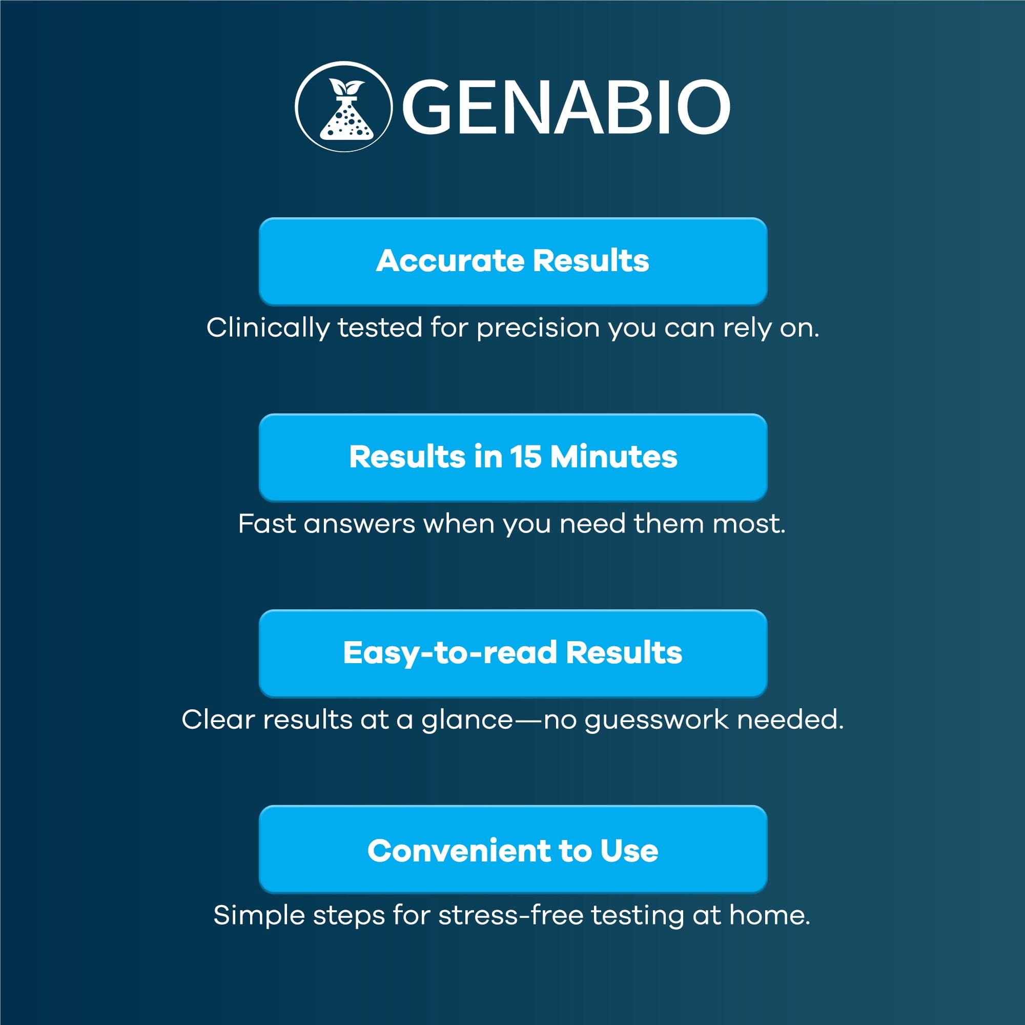 Genabio COVID-19 Rapid Home Test Kit , 2 Tests