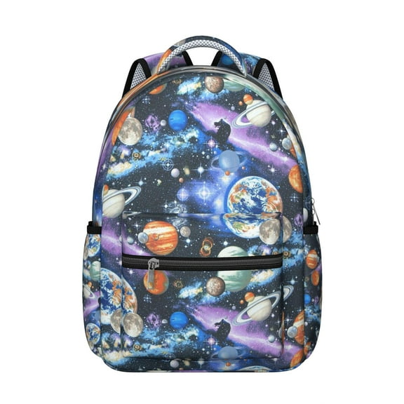 Nebula Cosmic Space Students Backpack Galaxy Celestial Outer Space Design, Comfortable and Adjustable Strap School Bag for Students