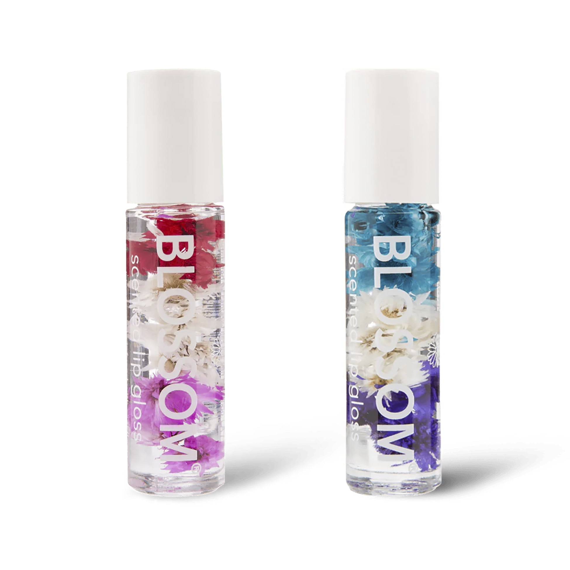 Blossom Roll-On Lip Gloss, Strawberry/Raspberry, 2pc Set