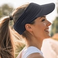 thumbnail image 2 of CozeLy Sun Visor for Men Women Lightweight Packable Stretchy Sports Visor Hat for Running Tennis Golf Beach Adjustable Summer Sun Protection Headwear, 2 of 7
