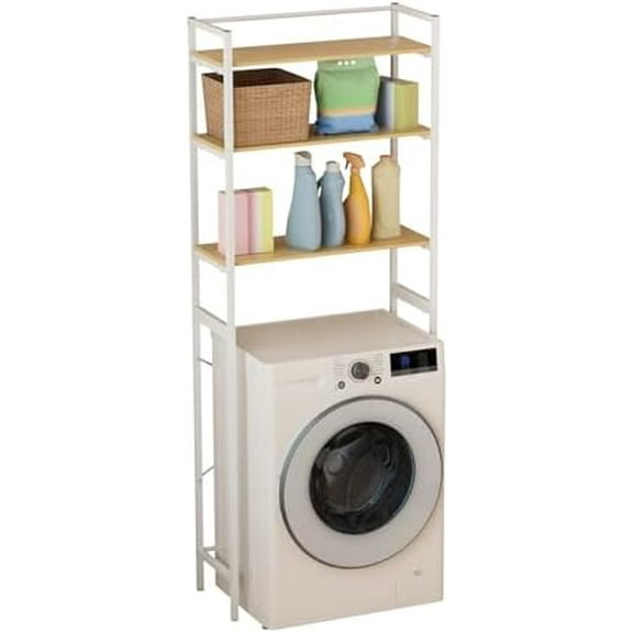3-Tiers Bathroom Storage Shelf,Medium Over Washer and Dryer Shelves, Over The Dryer Storage Shel, Washing Machine Storage Utility , Laundry Room Storage and Organizer Standing Shelf$$