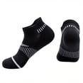 thumbnail image 4 of Havenx Men's sweat-absorbing thin, breathable mesh sports short socks,Black, 4 of 4