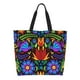 thumbnail image 1 of Balery Colorful Floral Bolsa Tote Estilo Estético con Cremalleras, Bolsa de Hombro, Bolsa de Compras Grande y Plegable, 1 of 8