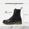 thumbnail image 4 of BAMAIA Bottes de Combat pour Femmes Imperméables Bottines Classiques en Cuir PU, 4 of 7