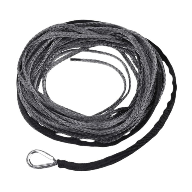Correa de remolque para coche, cuerda de cabrestante sintética de alta resistencia para automóvil, ATV Gris