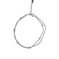 thumbnail image 1 of Pulsera de doble capa para mujer, sencilla, con diseño de viento frío, para estudiantes, departamento Sen, cuentas redondas, cadena de hueso de serpiente, personalidad, mano - Código de modelo 241, 1 of 2