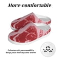 thumbnail image 6 of KLL Striped Meat Pattern Adult Unisex Cozy Slippers,Fuzzy Slip-on Slippers TPR Sole Slippers Comfort Plush Home Footwear for Indoor & Outdoor-46/47, 6 of 7