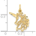 thumbnail image 5 of 14K Yellow Gold Unicorn Head Pendant (20 X 15) Made In United States c1144, 5 of 6
