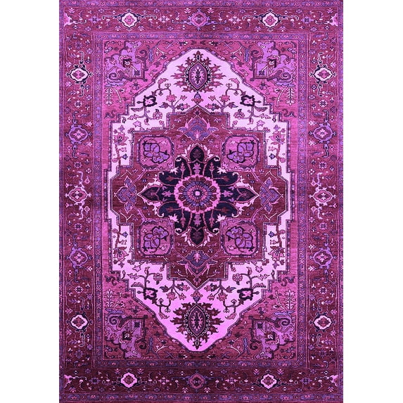 Ahgly Company Indoor Rectangle Persian Purple Traditional Area Rugs, 7' x 9'