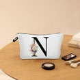 thumbnail image 4 of Giunmcul Holiday Deals Flower Letter Makeup Bag Letter Cosmetic Bag Alphabet Initial Makeup Bag Birthday Gifts for Women Mom Friend Bride Bridesmaid Cosmetic Bag, 4 of 5